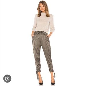 Joie Erlette Cargo Pants with Tapered Legs and Drawstring Waist